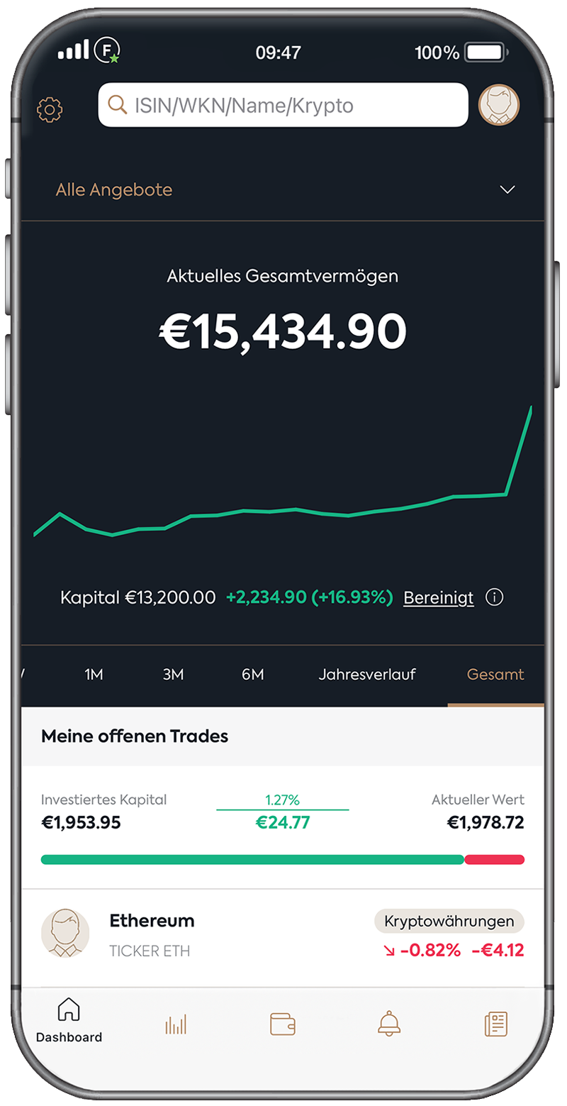 Trade crypto with the Follow MyMoney broker app