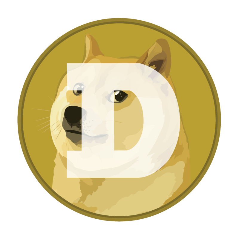 Cryptocurrency Dogecoin logo