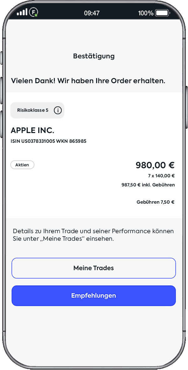 Selbst Traden mit Follow MyMoney Aktienkauf Apple Selbst Traden mit Follow MyMoney Aktienkauf Apple