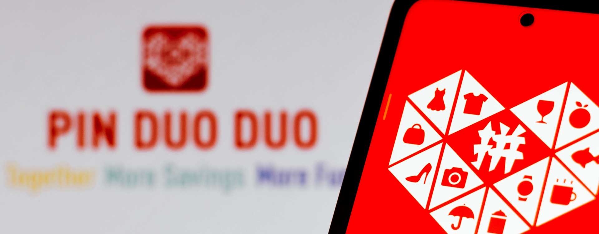 October 13, 2021, Brazil. In this photo illustration the Pinduoduo logo seen displayed on a smartphone
