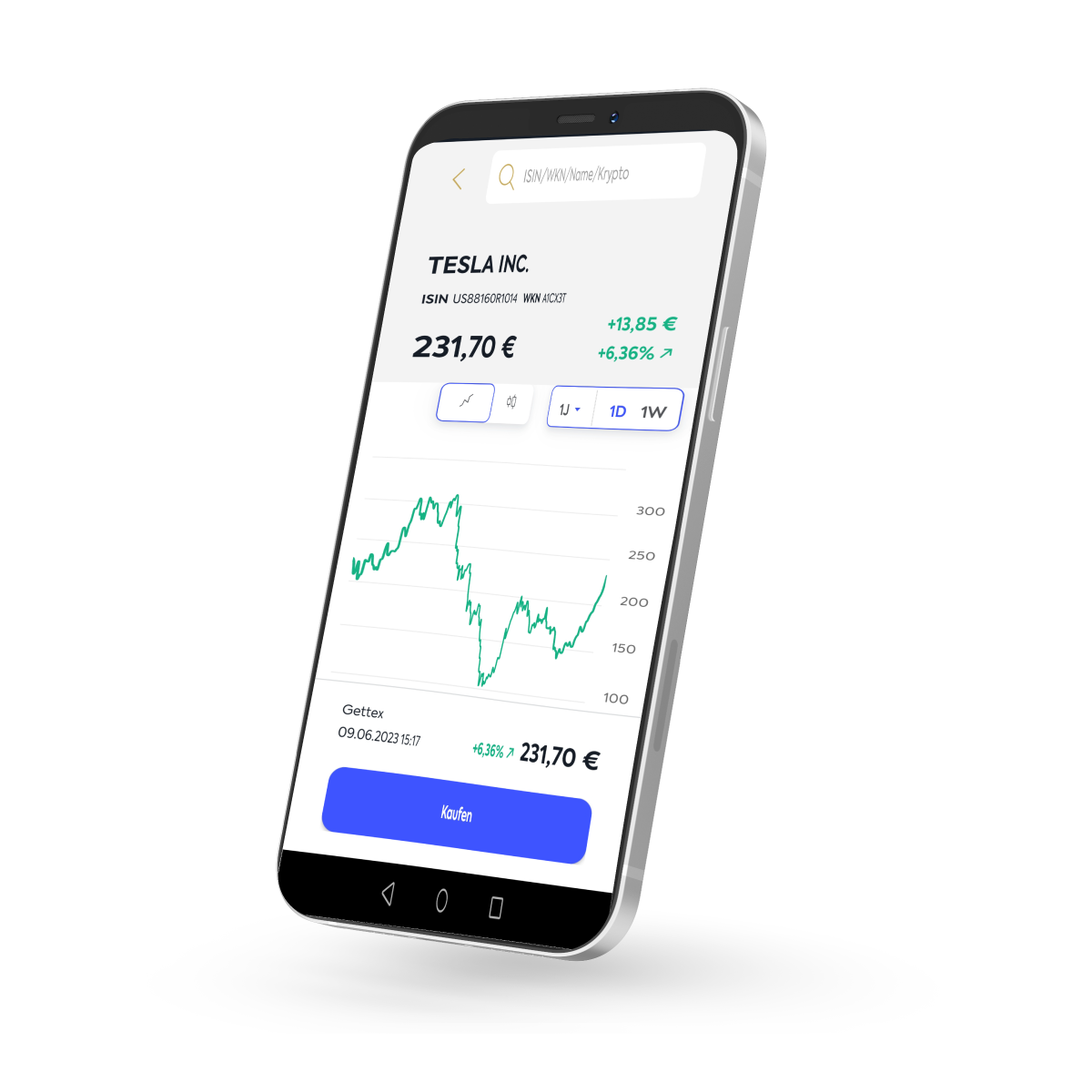 MyBroker mit FollowMyMoney, hier der Kauf einer Tesla-Aktie