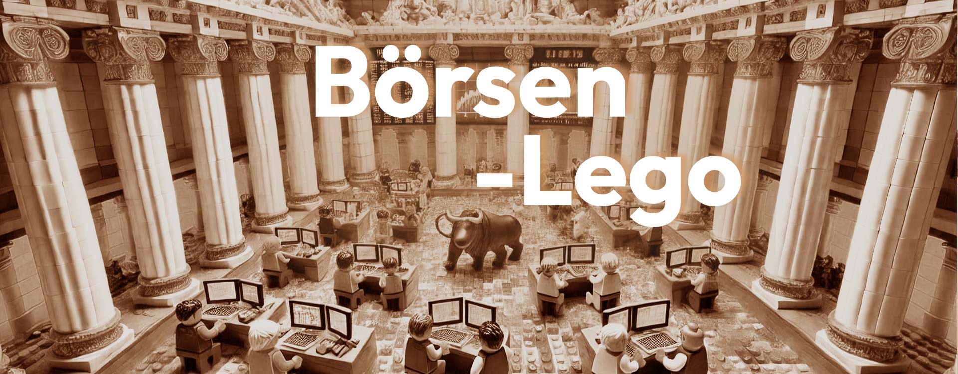 Das Börsen-Lego, Legofiguren in einer Börse
