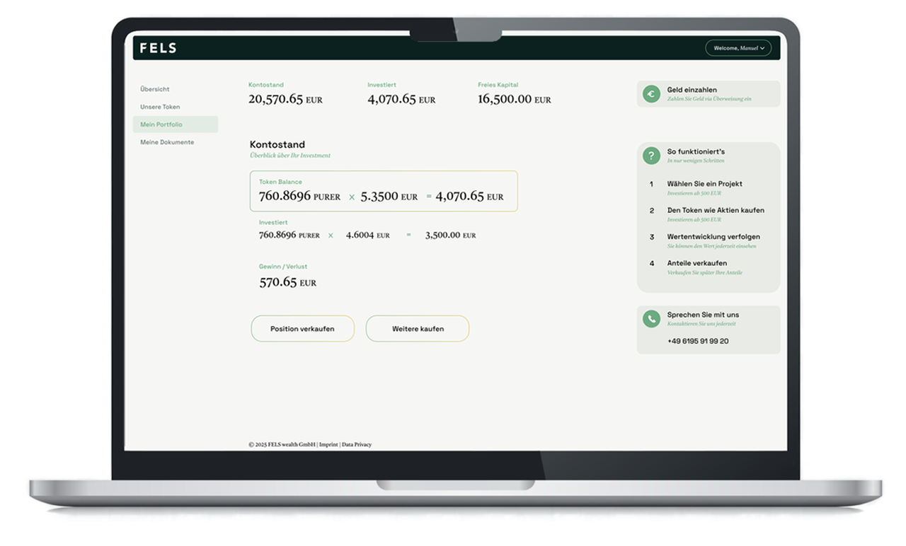 Oceano-Token Stepp 3 Einloggen und Fortschritt beobachten